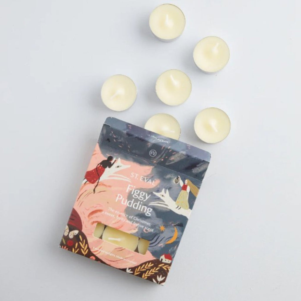 9 Figgy Pudding Scented Tealights from St Eval Candles for Helen Round