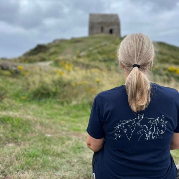 Rame head cornwall, hand printed rame head tee