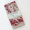 natural linen Christmas tea towel